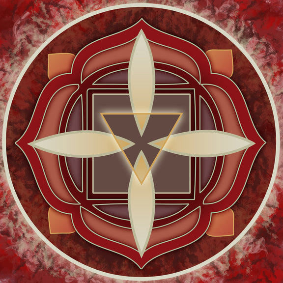 Color in Space Root Chakra Print in Benjamin Moore Paint Colors