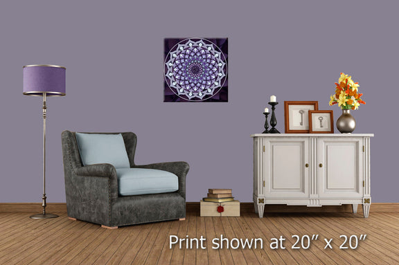 Color in Space Crown Chakra Stretched Canvas Print in Benjamin Moore Paint colors