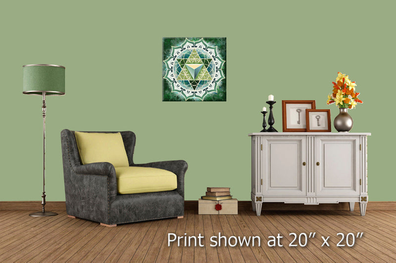 Heart Chakra Stretched Canvas Print