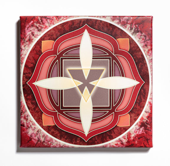 Color in Space Root Chakra Stretched Canvas Print