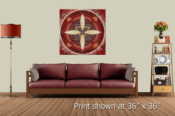 Color in Space Root Chakra Stretched Canvas Print in Benjamin Moore Paint