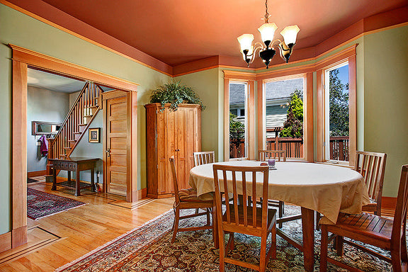Bungalow Dwelling Color Palette in Benjamin Moore Paint Colors in Dining Room