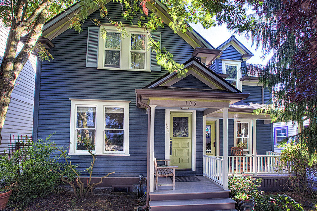 Exterior Paint Color Design: Double Entry Farmhouse