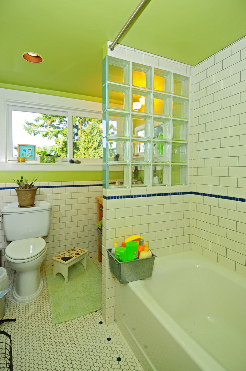 Color in Space Rainforest Palette™ in traditional Craftsman Bathroom
