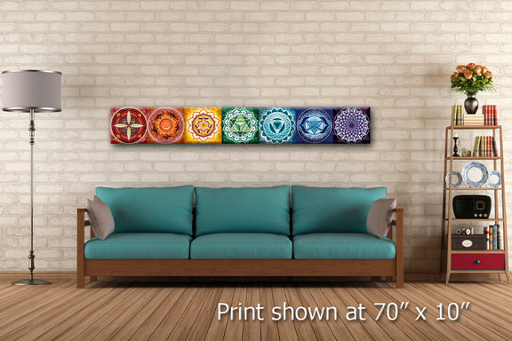 Color in Space Chakras Stretched Canvas Print in Benjamin Moore Paint Colors