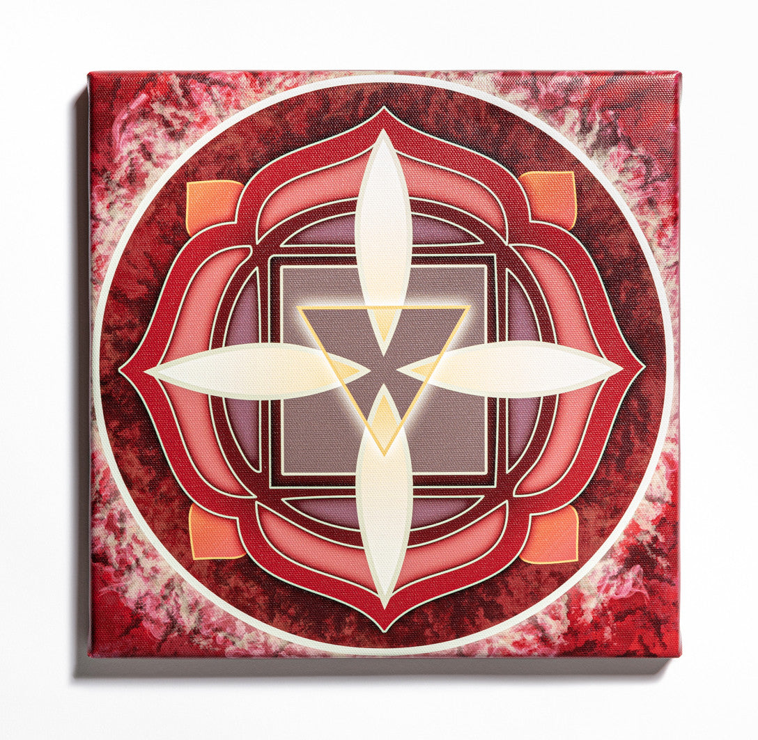 Color in Space Root Chakra Stretched Canvas Print