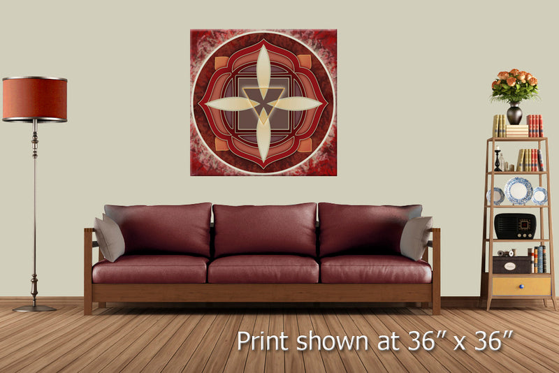 Color in Space Root Chakra Stretched Canvas Print in Benjamin Moore Paint