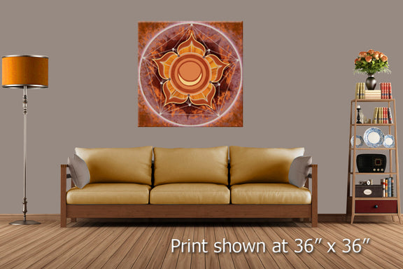 Color in Space Sacral Chakra Stretched Canvas Print in Benjamin Moore Paint Colors