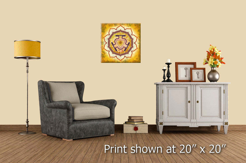 Color in Space Solar Plexus Chakra Stretched Canvas Print in Benjamin Moore Paint Colors