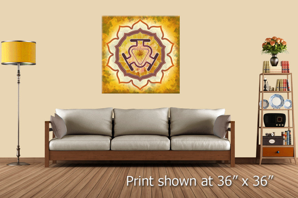 Color in Space Solar Plexus Chakra Stretched Canvas Print in Benjamin Moore Paint Colors