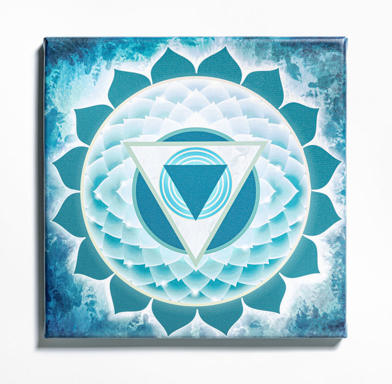 Color in Space Throat Chakra Stretched Canvas Print in Benjamin Moore Paint Colors