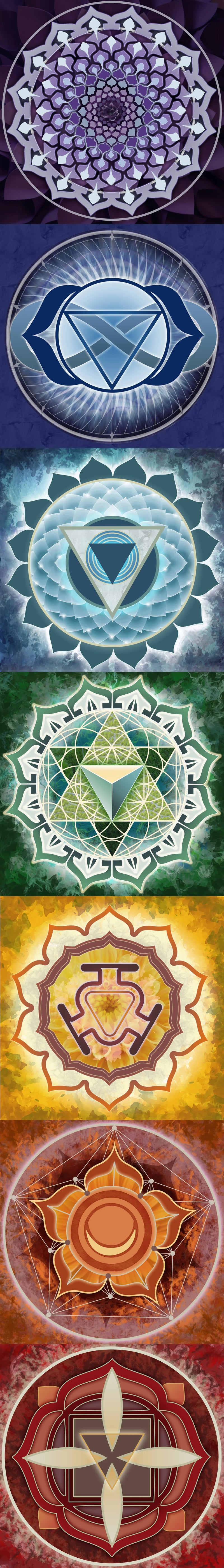 Chakras Stretched Canvas Print