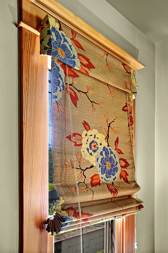 Bungalow Dwelling Color Palette as Custom Roman Shade