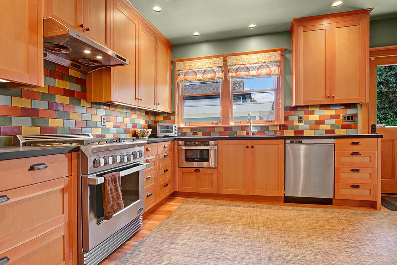 Color in Space Bungalow Dwelling Color Palette in Benjamin Moore Paint Colors in kitchen