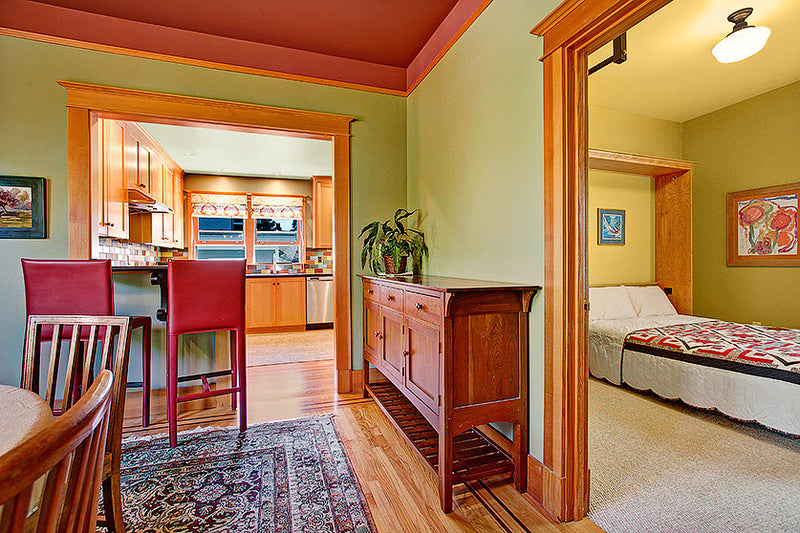 Color in Space Bungalow Dwelling Color Palette in Craftsman Dining Room
