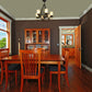Cabin Color Palette in Benjamin Moore Paint colors in dining room