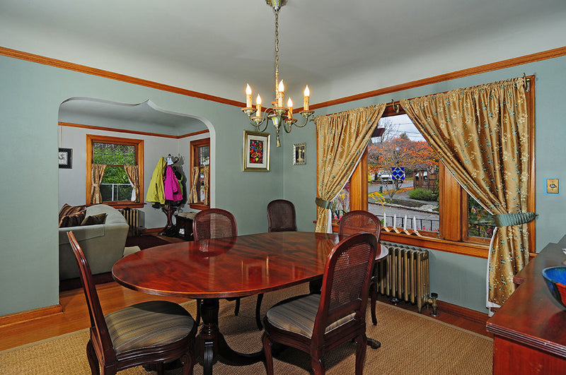 Color in Space Estate Color Palette in Benjamin Moore colors in dining room