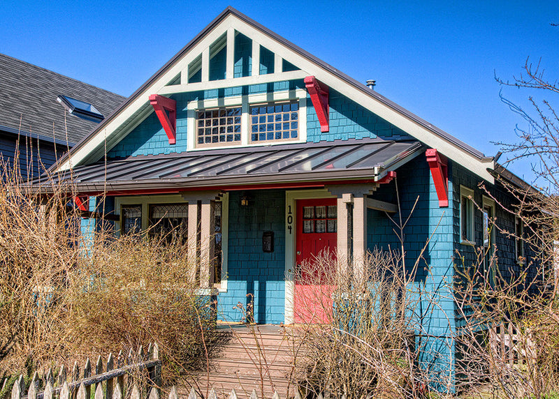 Exterior Paint Color Design: Funky Bungalow