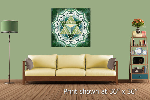 Color in Space Heart Chakra Stretched Canvas Print in Benjamin Moore Paint Colors