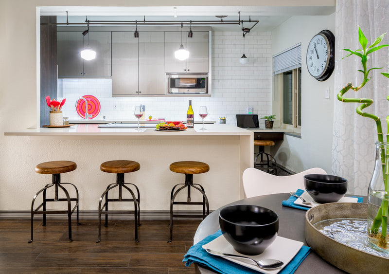 Color in Space Penthouse Color Palette™ in Benjamin Moore Paint colors breakfast bar