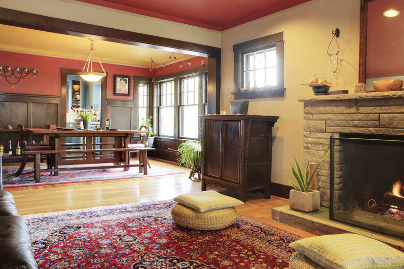 Color in Space Root Chakra Color Palette in Benjamin Moore Paint Colors in living room and dining room